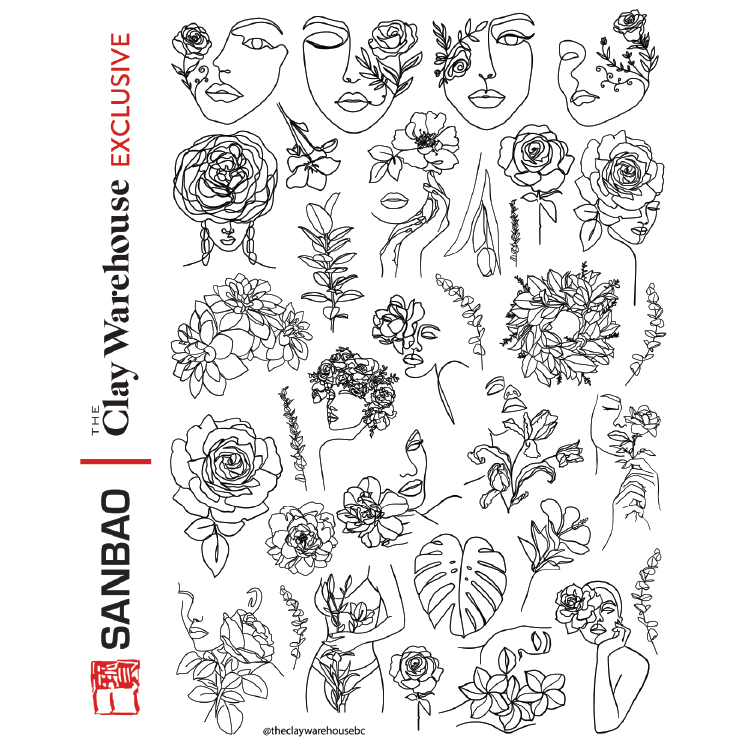 SanBao Underglaze Transfer - CW EXCLUSIVE - Female Flow (19" x 13")