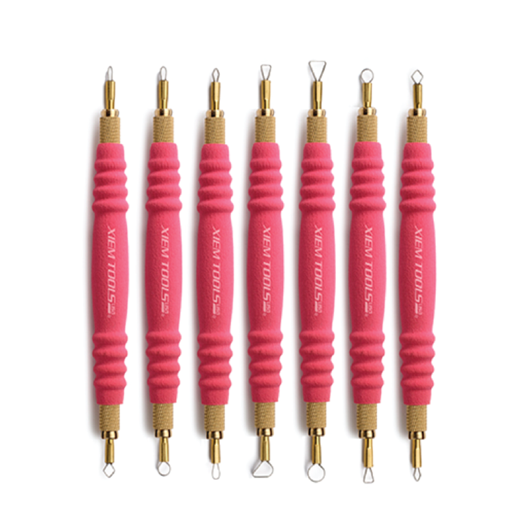 Xiem Tools - Mini Carving Tool Set (7pcs set) - Double-Ended/Interchangeable Blades (MCTS7)