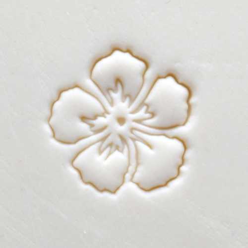 MKM Medium Round Stamp - Hibiscus Flower Outline (SCM-263)