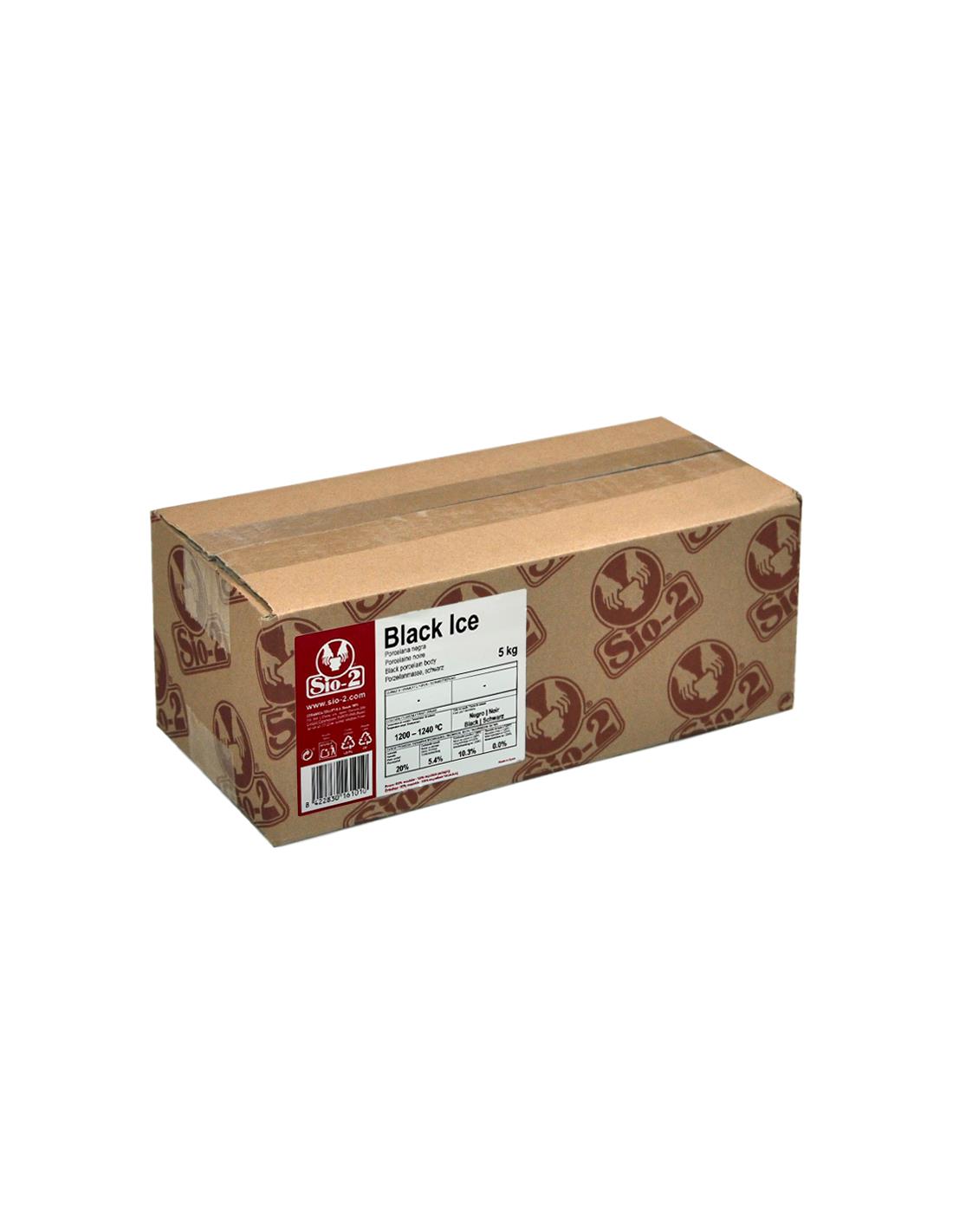 Sio-2 Clay - Black Ice Porcelain - Cone 6 Porcelain - 5 kg/11 lbs (SIO2BI)