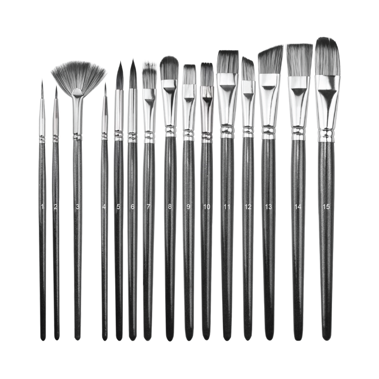 15 Piece Brush Set - Multiple shapes (15BRUSHSET)