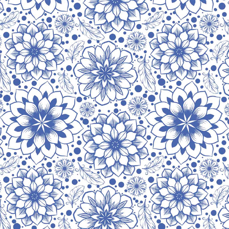 SanBao Underglaze Transfer - Ottoman Motif (19" x 13")