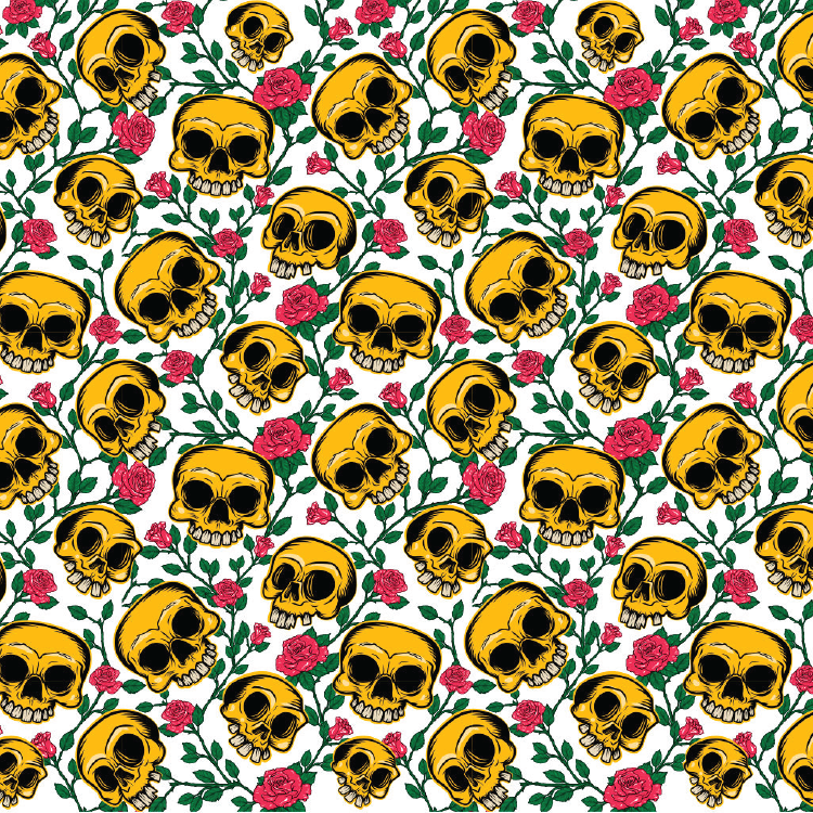 SanBao Underglaze Transfer - Rose Skull (19" x 13")