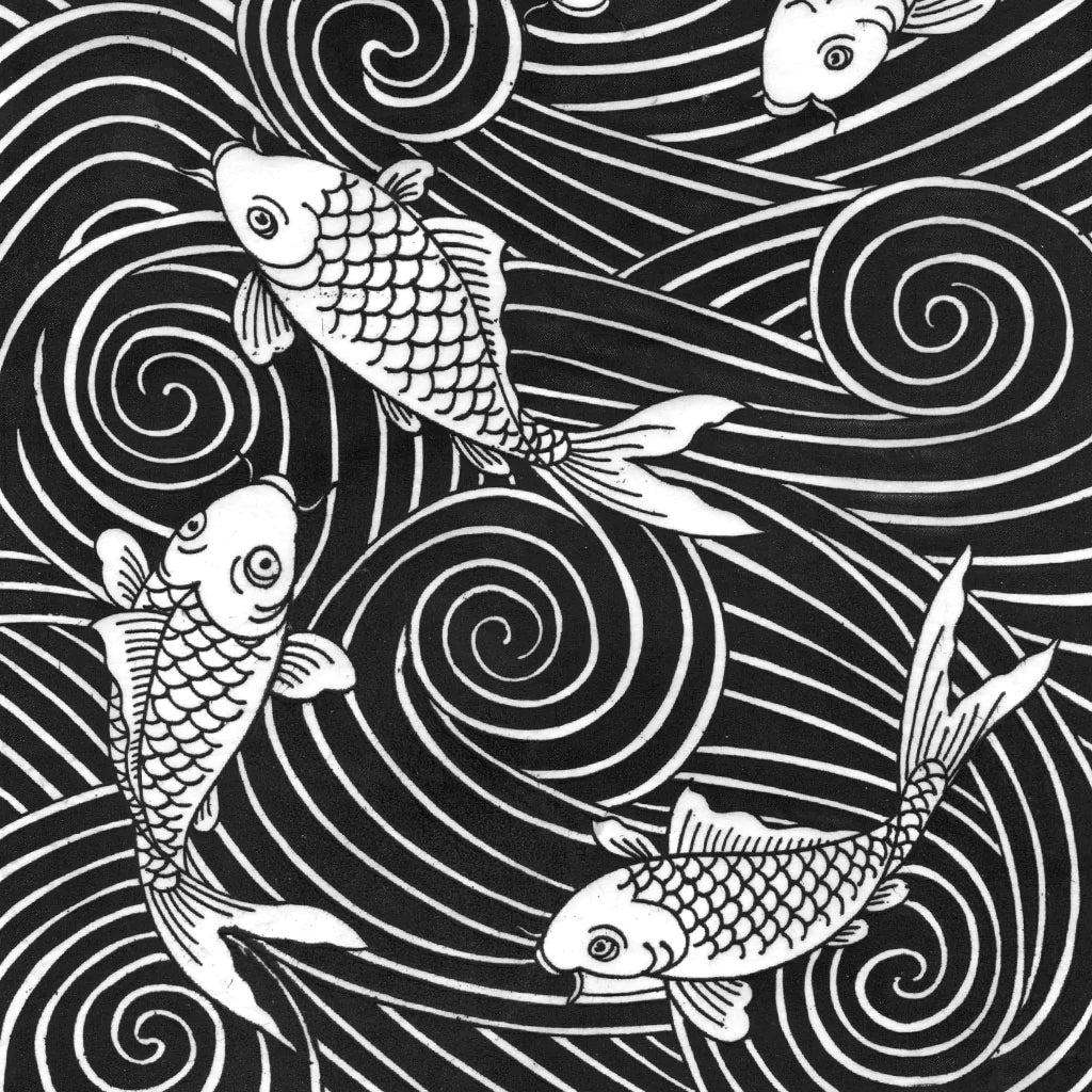 SanBao Underglaze Transfer - Carp 2 (19" x 13")