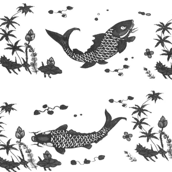 SanBao Underglaze Transfer - Carp 4 (9" x 6.5")