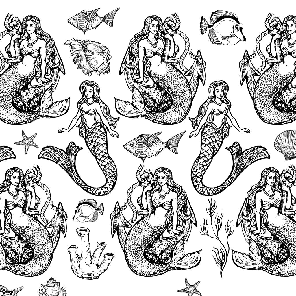 SanBao Underglaze Transfer - Mermaid (19" x 13")