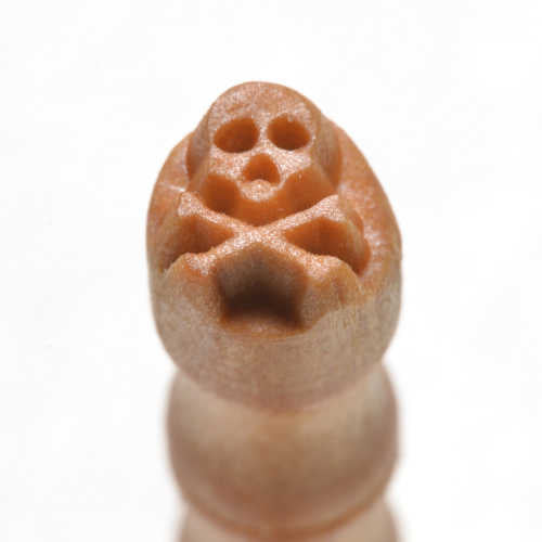 MKM Mini Round Skull & Crossbones Stamp - 1 cm (SMR-072)