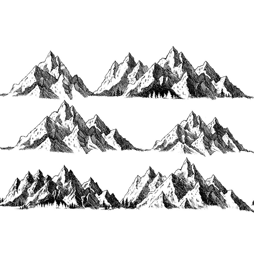 SanBao Underglaze Transfer - Mountain (19" x 13")