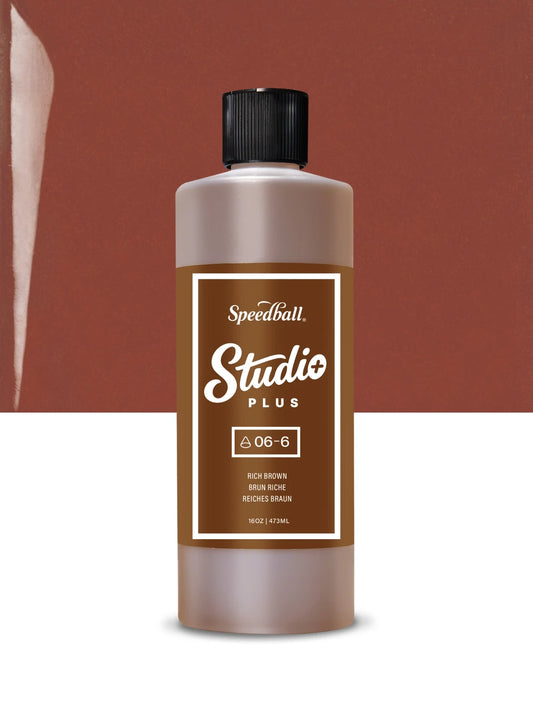 Speedball - Rich Brown Studio Plus Glaze - Cone 06-6 - 2oz (2202)