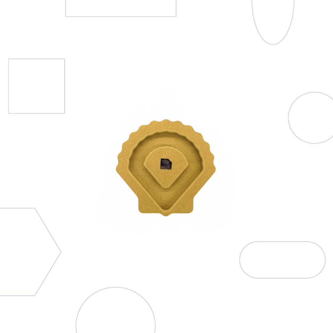 GR Pottery Forms - Wallie Scalloped Shell - 4" (GRWSHELL)