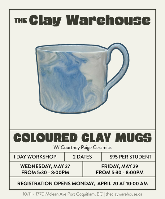 *SPECIAL WORKSHOP* Hand-Building with Coloured Clay w/ Courtney Paige (ONE DAY WORKSHOP)