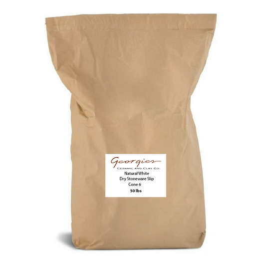 Georgie's Natural White Stoneware ^6 Dry Slip - 50lbs Bag