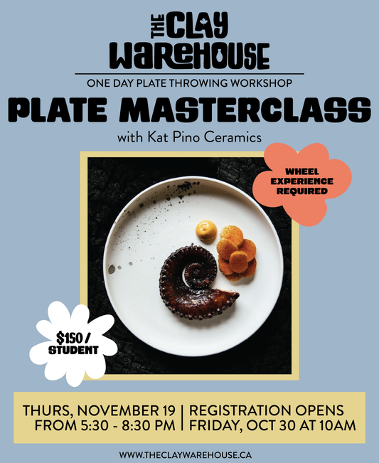 SPECIAL WORKSHOP* Plate Throwing Masterclass w/ Kat Pino (ONE-TIME WORKSHOP) (EXPERIENCE REQUIRED)