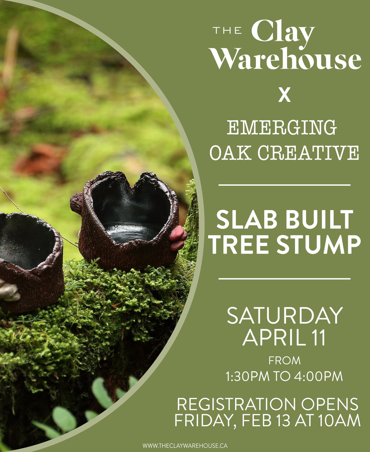 *SPECIAL WORKSHOP* Hand Built Tree Stump w/ Liz from Emerging Oak Creative
