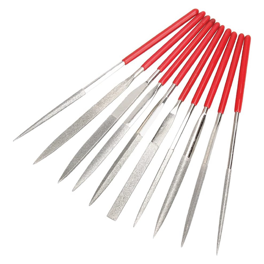 Mini Diamond File Set - Trimming Tool Sharpening - 10 pcs (DIAFILE)