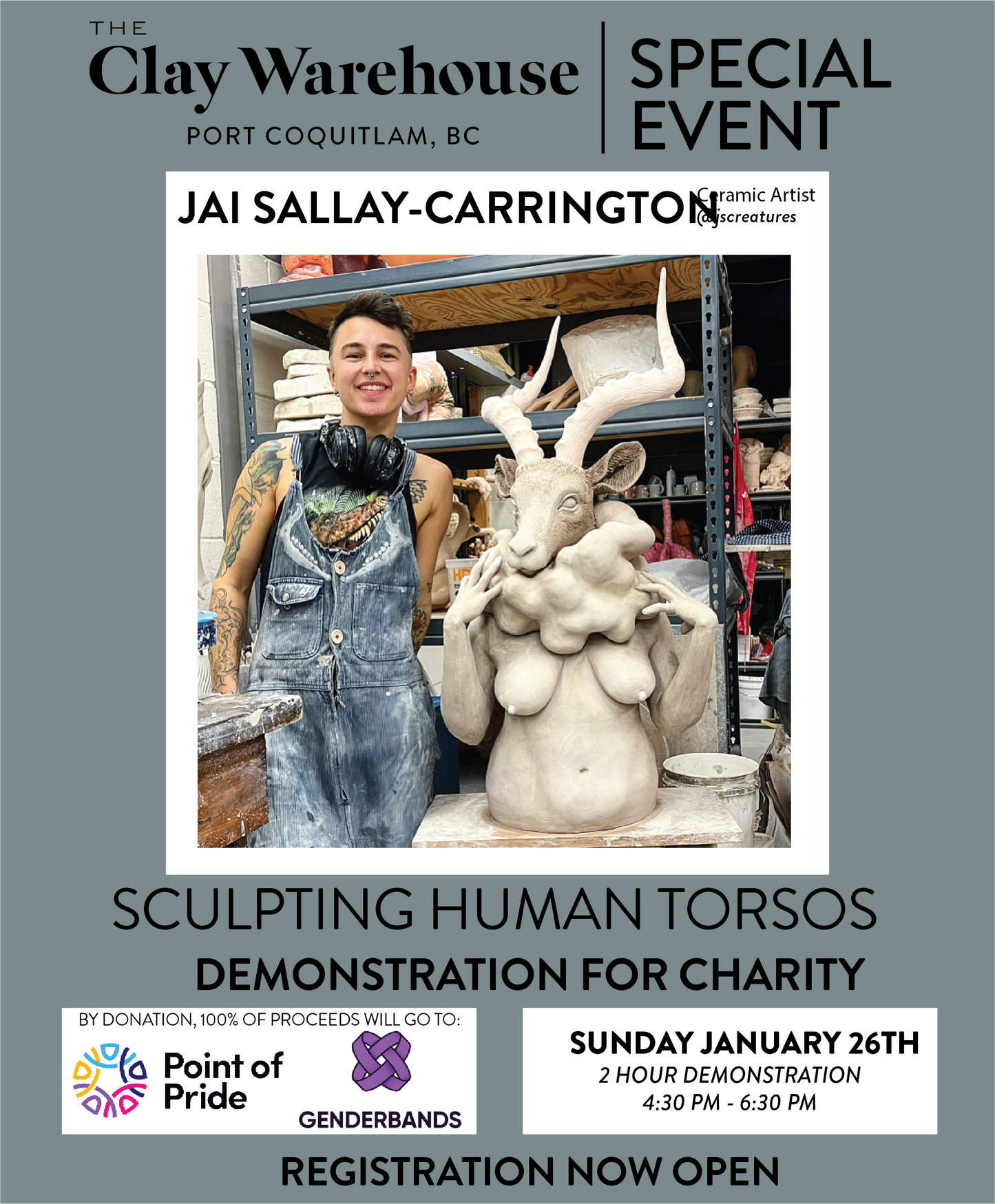 *SPECIAL DEMO* Sculpting a Human Torso w/ Jai Sallay-Carrington - 1 Day