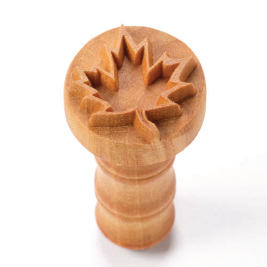 MKM Medium Round Maple Leaf Outline Stamp - 2.5 cm (SCM-054)