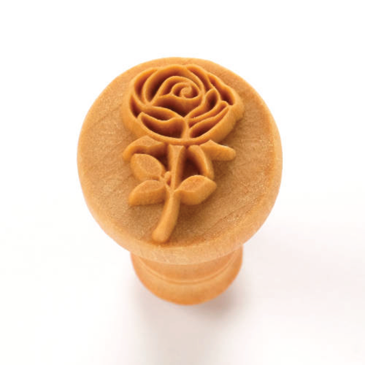MKM Medium Round Rose with Stem Stamp - 2.5 cm (SCM-301)