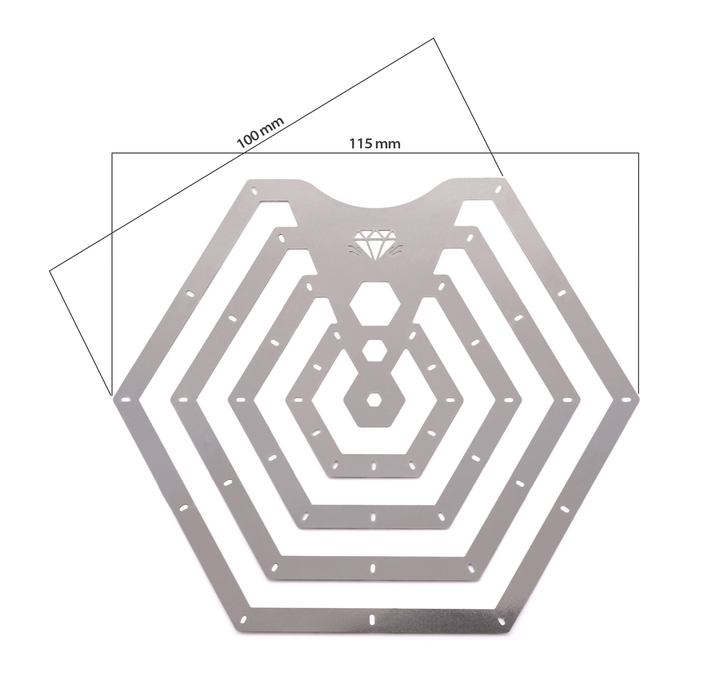 DiamondCore Tools - Hexagon Carving Metal Rib (MRIB5)