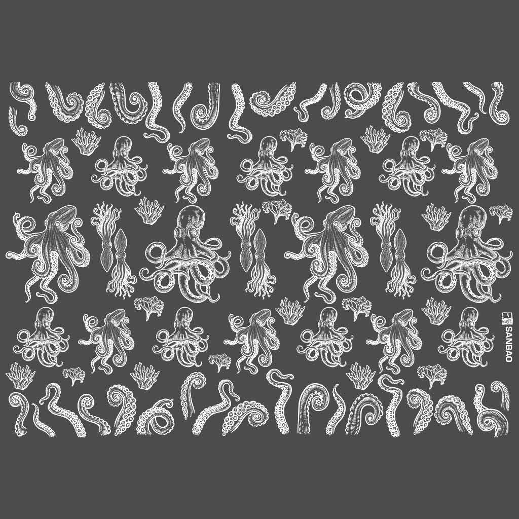 SanBao Underglaze Transfer - Octopus (19" x 13")