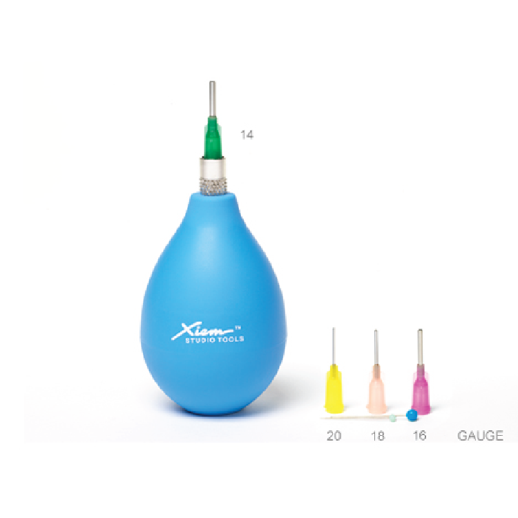 Xiem Tools - Precision Applicator 3 oz Bulb With 4Tips - 15,17,19 & 21 Gauge (PAS3OZ)