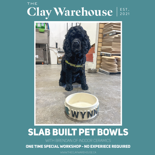 SPECIAL WORKSHOP* Slab-built Pet Bowl w/ Brendan from Indoor Ceramics (ONE-TIME WORKSHOP)