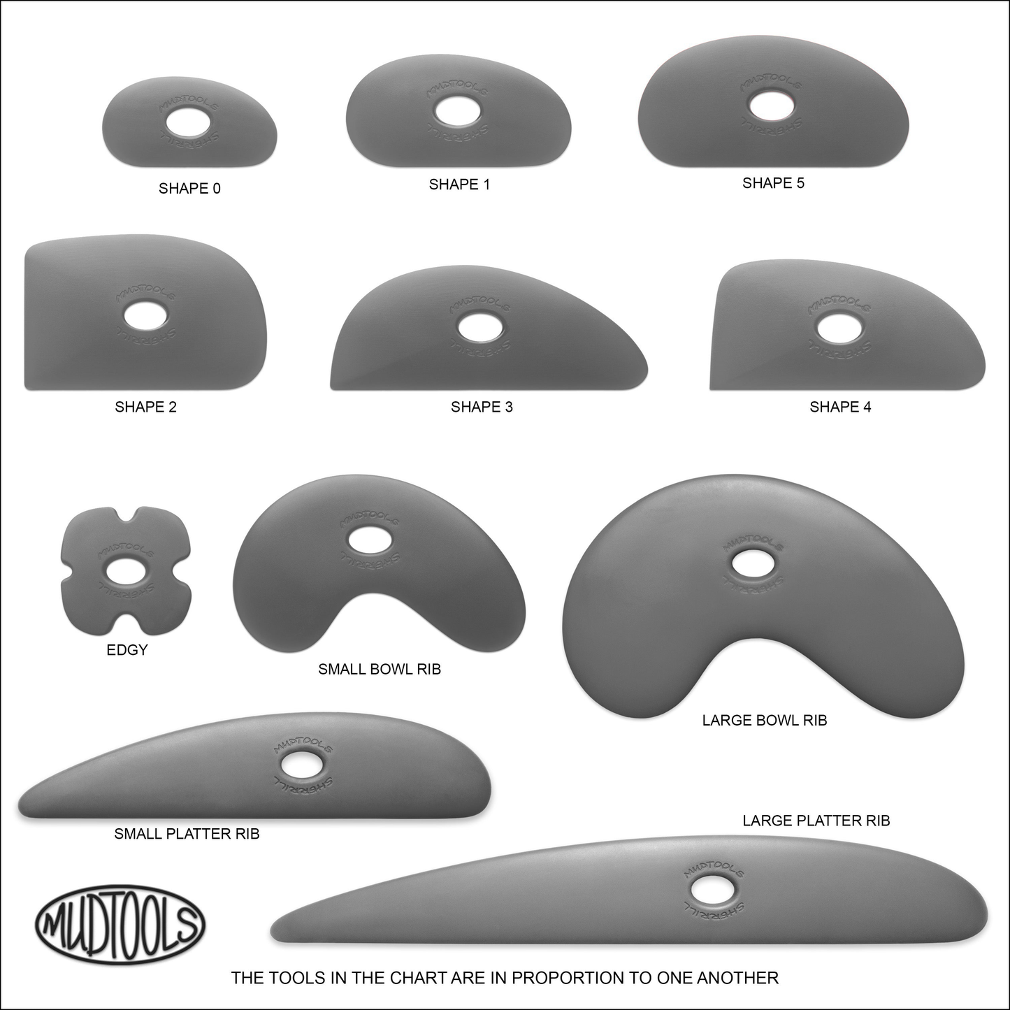 Mudtools Shape 0 Polymer Rib (Flexibility Variations)