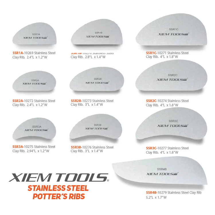 Metal Rib Tools Xiem Tools - Stainless Steel Rib (Various Sizes) – The Clay Warehouse Inc.