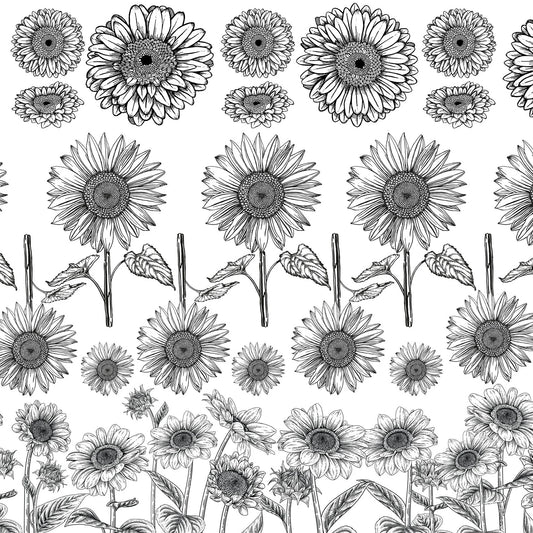 SanBao Underglaze Transfer - Sunflower Field (19" x 13")