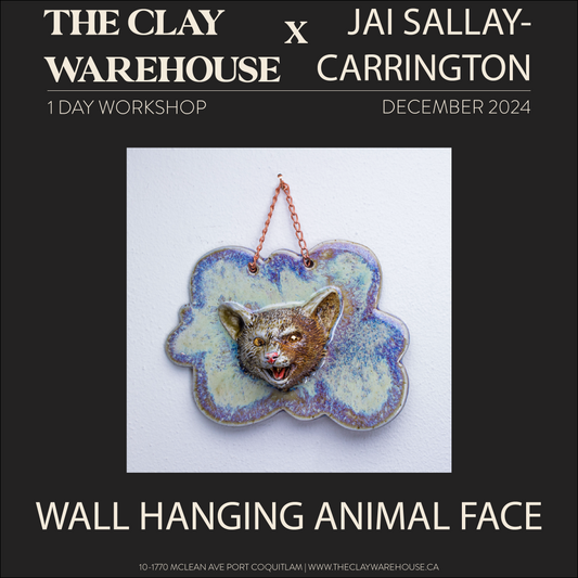 *SPECIAL WORKSHOP* Wall Hanging Animal Faces w/ Jai Sallay-Carrington - 1 Day Sculpting Workshop