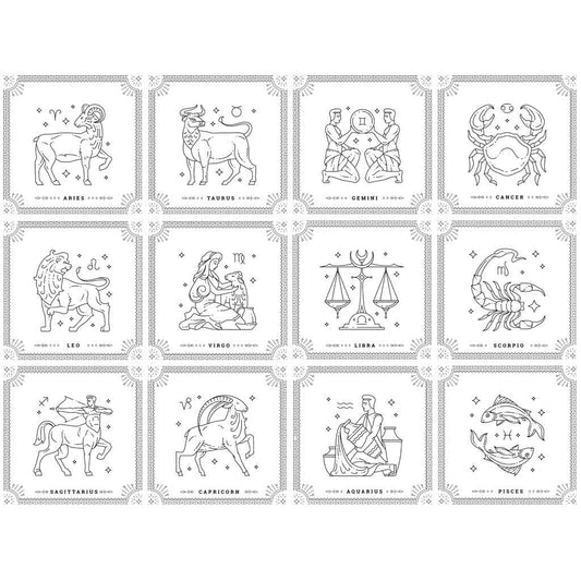 SanBao Underglaze Transfer - Zodiac 2 (19" x 13")