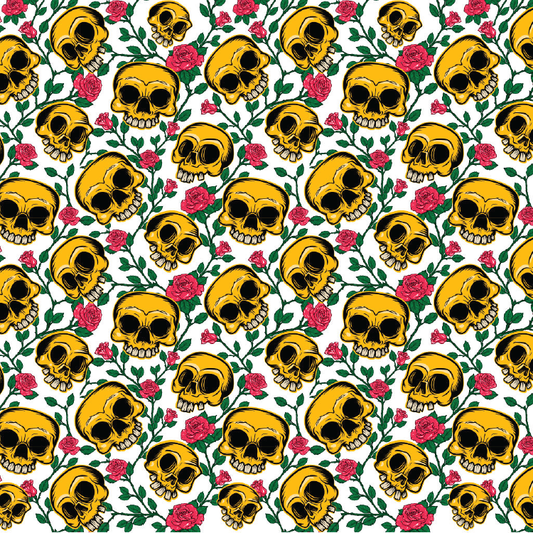 SanBao Underglaze Transfer - Rose Skull (19" x 13")