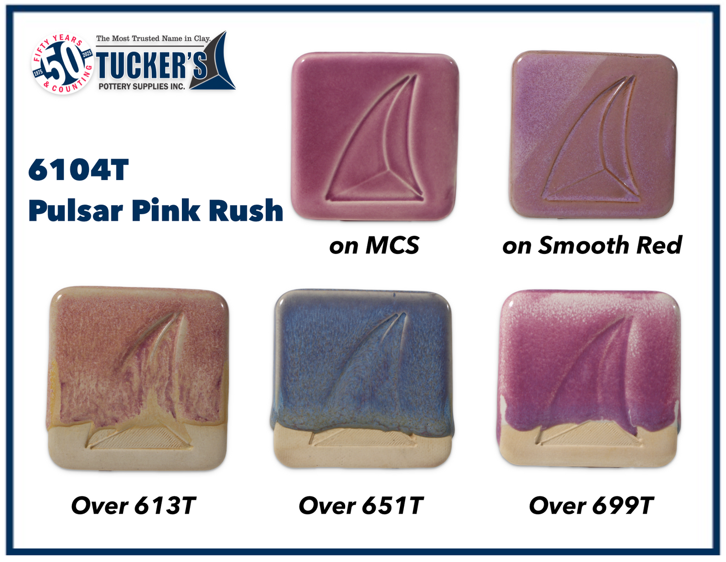 Tuckers - Pulsar Pink Rush - 1 KG Dry Glaze (6104T)