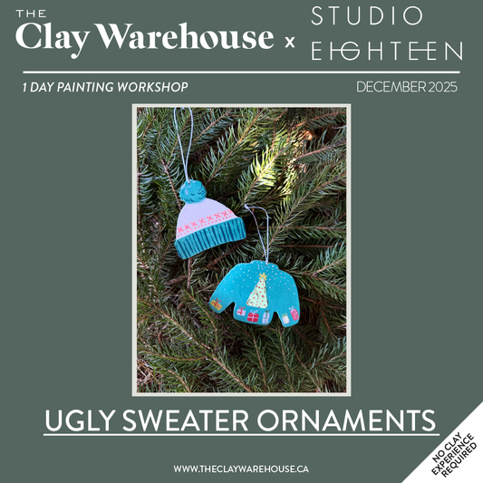 *SPECIAL WORKSHOP* Ugly Sweater Ornament Painting Workshop w/ Kathy Szuba (One-Time Workshop)