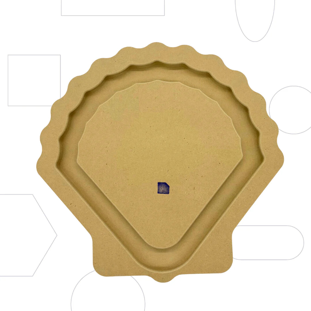 GR Pottery Forms - Wallie Scalloped Shell - 10" (GRWSHELL10)