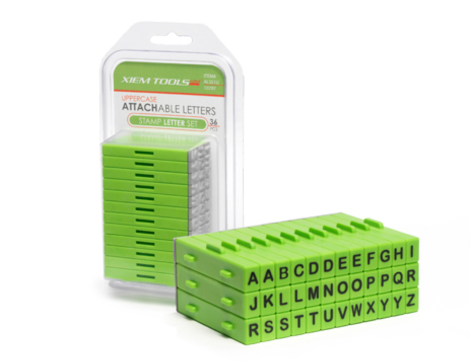 Xiem Tools -  Attachable Letters Stamp Set - 36 pcs Uppercase (ALSS1U)