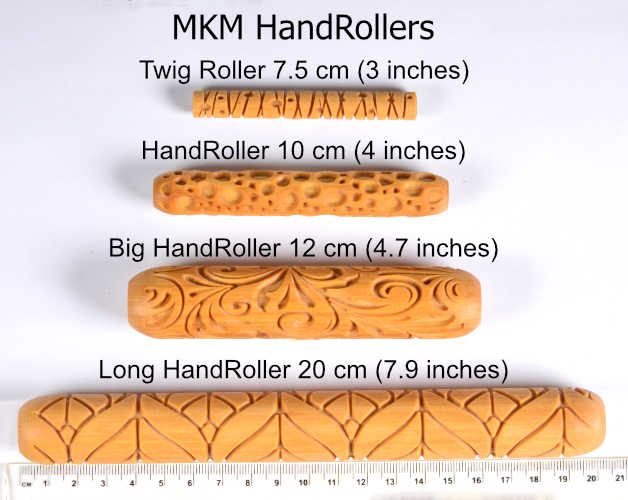 MKM Long HandRoller Long Hand Fans - 20cm (LHR-015)