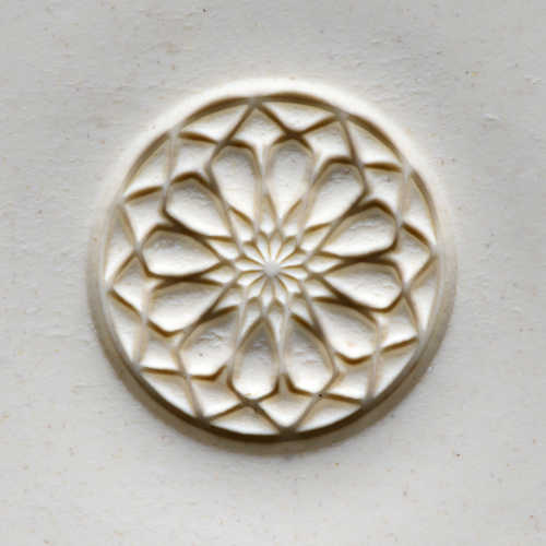 MKM Large Round Rose Window Stamp - 4 cm (SCL-011)