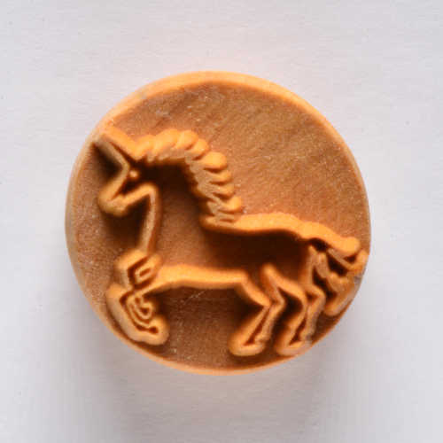 MKM Large Round Unicorn #1 Stamp - 4 cm (SCL-056)