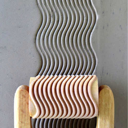 MKM Large Handle Roller - Wavy lines - 6 cm (RL-002)