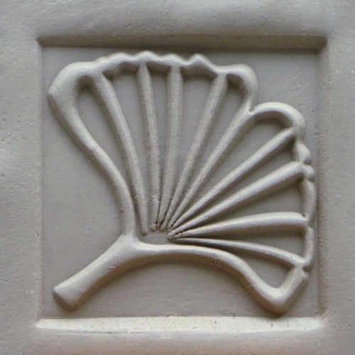 MKM Large Square Gingko leaf Stamp - 6 cm (SSL-24)