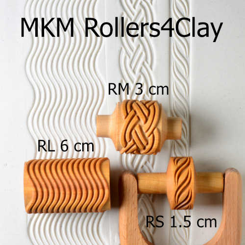 MKM Large Handle Roller Big V Grooves - 6 cm (RL-107)