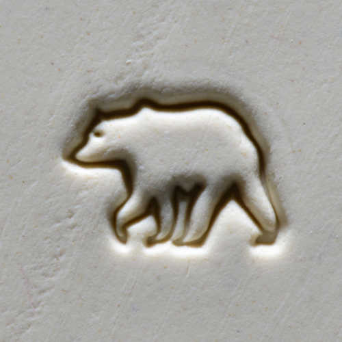 MKM Medium Round Grizzly Bear Stamp - 2.5 cm (SCM-198)