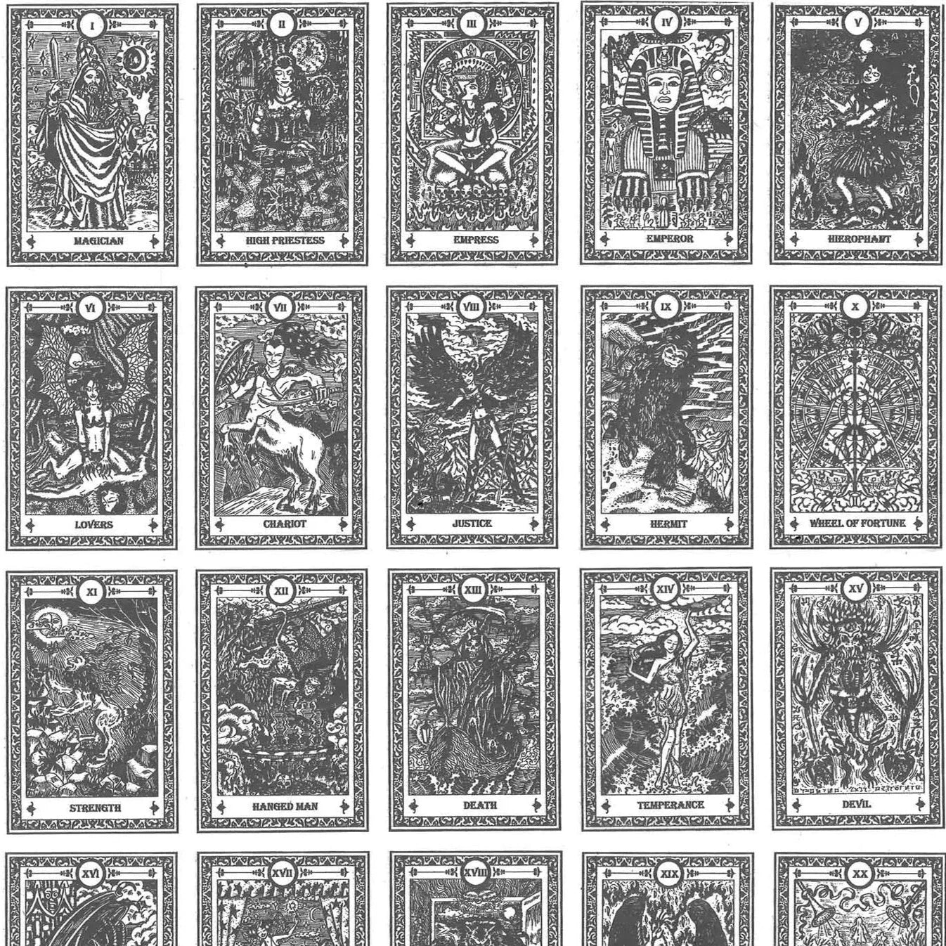 SanBao Underglaze Transfer - Tarot Cards (19" x 13")