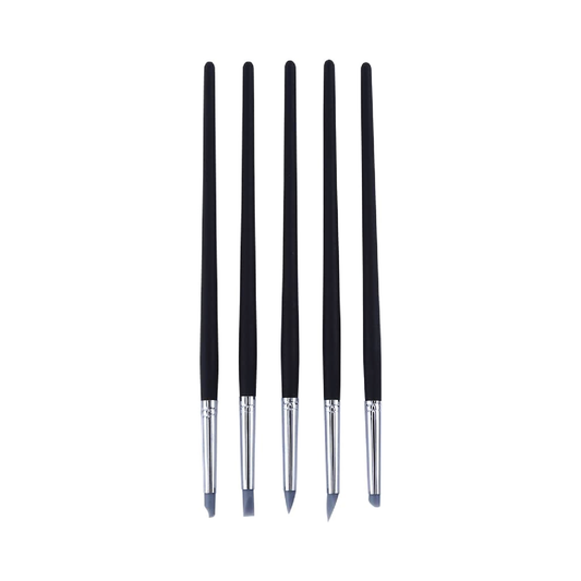 Clay Shaper Flexible Soft Silicon Sculpting Brushes - 5 Pieces (SCULPTBUSH2)